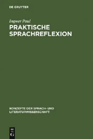 Cover of Praktische Sprachreflexion