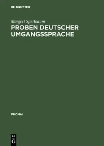 Cover of Proben deutscher Umgangssprache