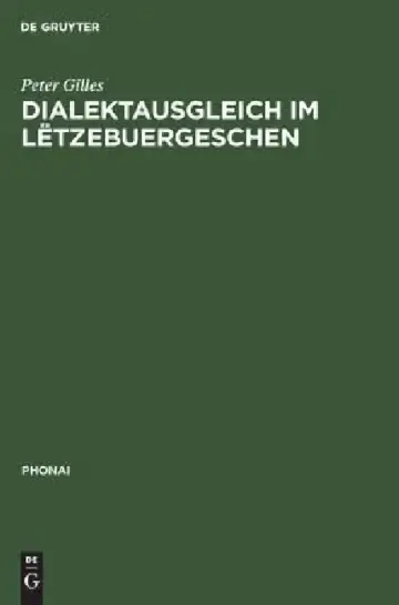 Cover of Dialektausgleich im Lëtzebuergeschen