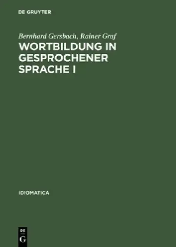 Cover of Wortbildung in Gesprochener Sprache I