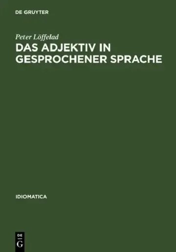 Cover of Das Adjektiv in gesprochener Sprache