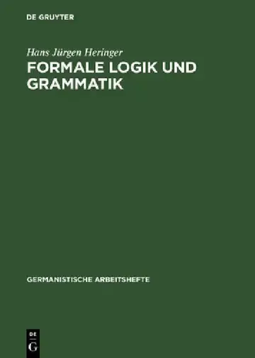 Cover of Formale Logik und Grammatik