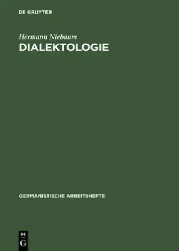 Cover of Dialektologie