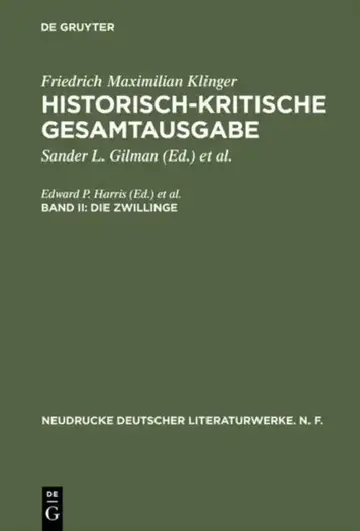Cover of Historisch-Kritische Gesamtausgabe, Band II, Die Zwillinge