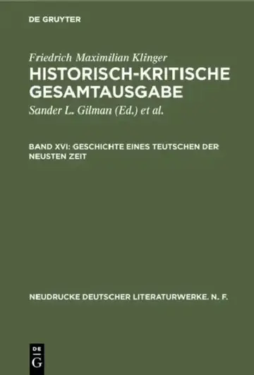Cover of Geschichte Eines Teutschen Der Neusten Zeit
