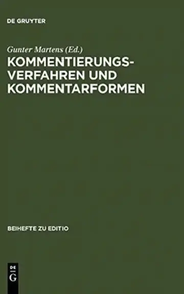 Cover of Kommentierungsverfahren und Kommentarformen