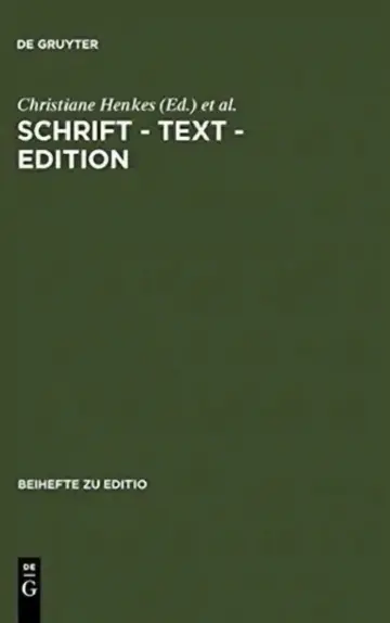 Cover of Schrift - Text - Edition