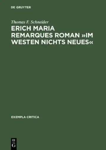 Cover of Erich Maria Remarques Roman Im Westen Nichts Neues