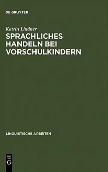 Cover of Sprachliches Handeln bei Vorschulkindern