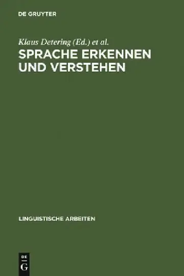 Cover of Sprache erkennen und verstehen