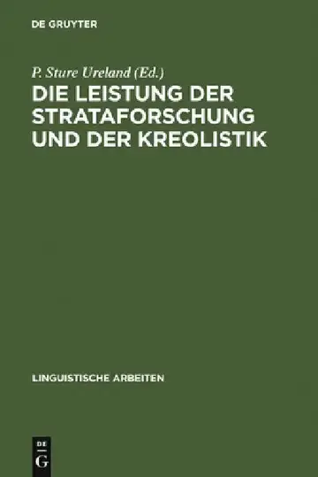 Cover of Die Leistung Der Strataforschung Und Der Kreolistik