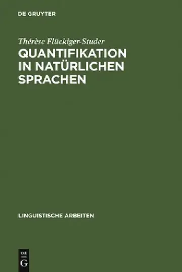 Cover of Quantifikation in natürlichen Sprachen