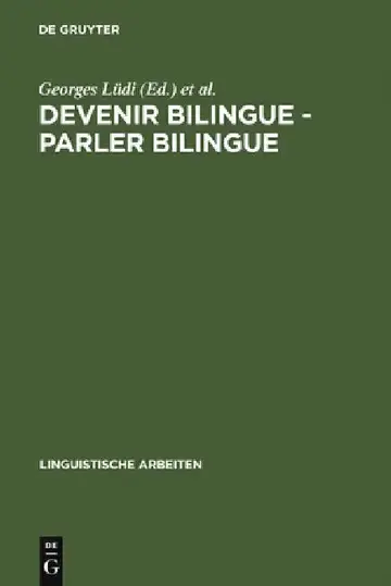 Cover of Devenir bilingue - parler bilingue