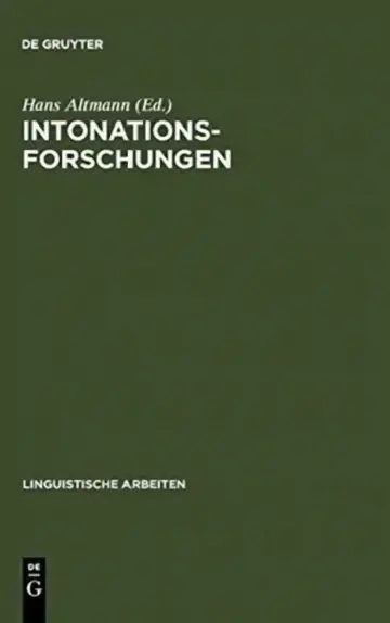 Cover of Intonationsforschungen