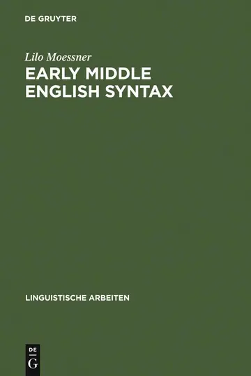 Cover of Early Middle English Syntax