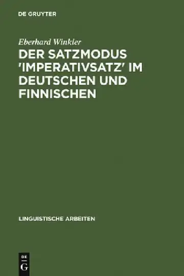 Cover of Der Satzmodus 'Imperativsatz' Im Deutschen Und Finnischen