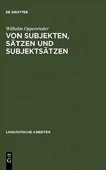 Cover of Von Subjekten, Sätzen und Subjektsätzen