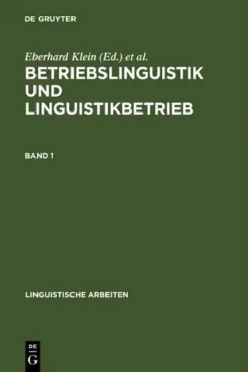 Cover of Betriebslinguistik und Linguistikbetrieb