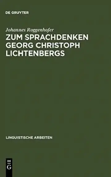 Cover of Zum Sprachdenken Georg Christoph Lichtenbergs