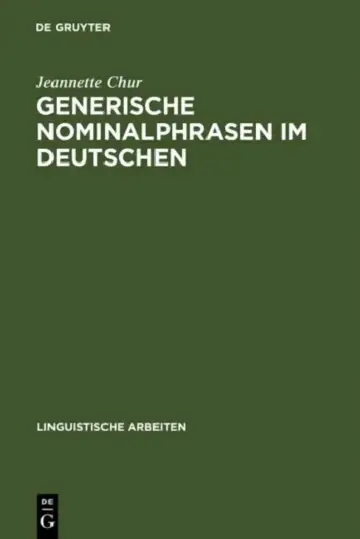 Cover of Generische Nominalphrasen im Deutschen