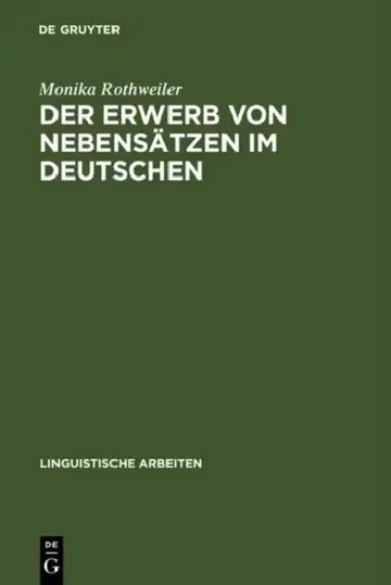 Cover of Der Erwerb von Nebensätzen im Deutschen