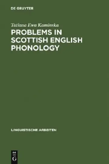 Cover of Problems in Scottish English Phonology