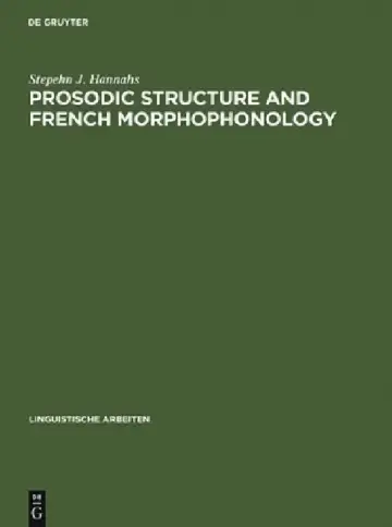 Cover of Prosodic Structure and French Morphophonology