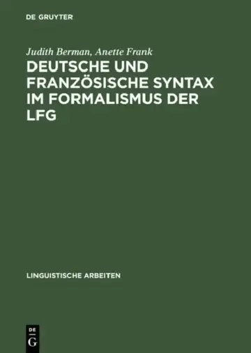 Cover of Deutsche Und Französische Syntax Im Formalismus Der Lfg