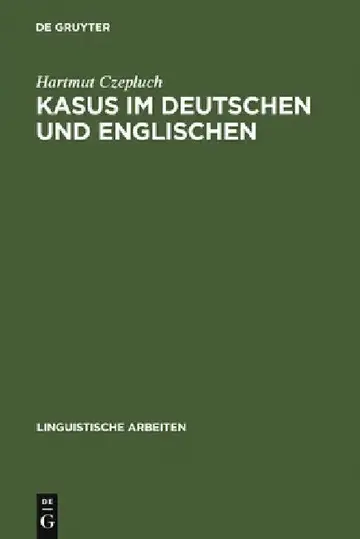 Cover of Kasus im Deutschen und Englischen