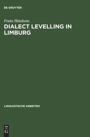 Cover of Dialect Levelling in Limburg