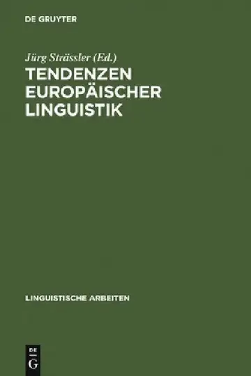 Cover of Tendenzen europäischer Linguistik