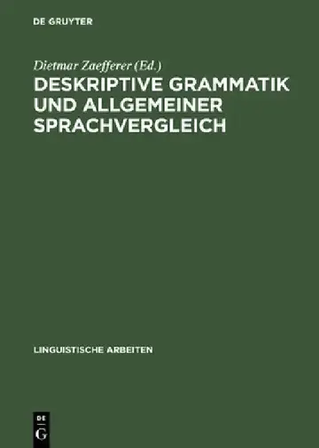 Cover of Deskriptive Grammatik und allgemeiner Sprachvergleich
