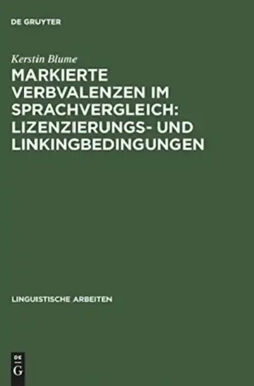 Cover of Markierte Verbvalenzen im Sprachvergleich