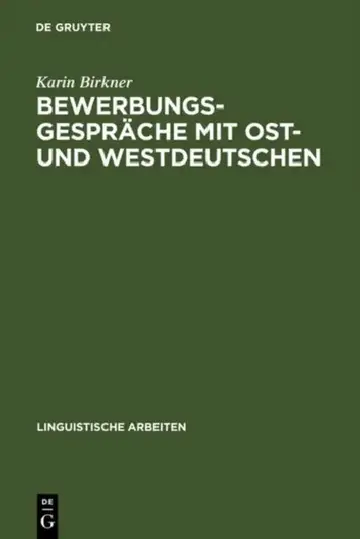 Cover of Bewerbungsgespräche mit Ost- und Westdeutschen