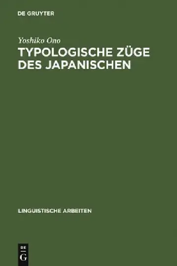 Cover of Typologische Züge Des Japanischen