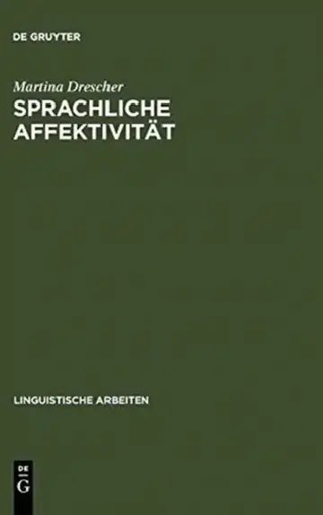 Cover of Sprachliche Affektivität