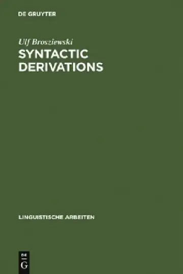 Cover of Syntactic Derivations