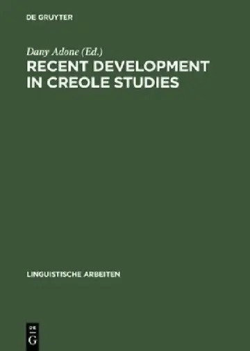 Cover of Recent Development in Creole Studies