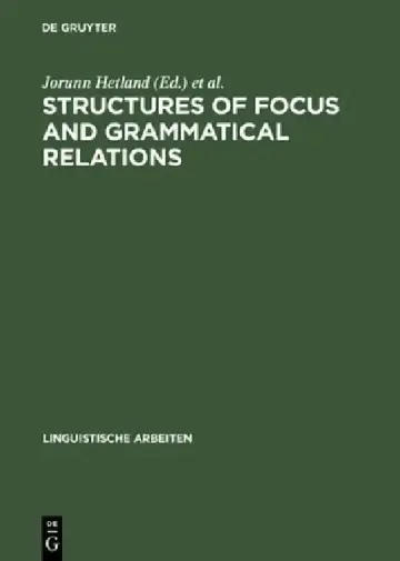 Cover of Structures of Focus and Grammatical Relations