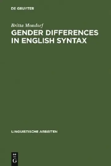 Cover of Gender Differences in English Syntax