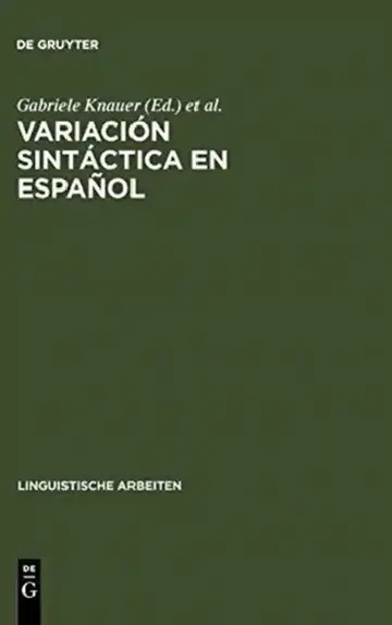 Cover of Variación sintáctica en español