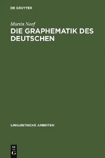 Cover of Die Graphematik des Deutschen