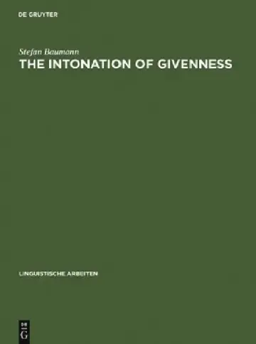 Cover of The Intonation of Givenness