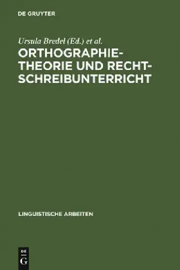 Cover of Orthographietheorie und Rechtschreibunterricht