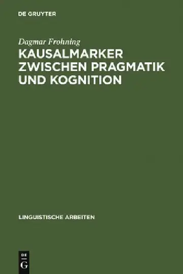 Cover of Kausalmarker zwischen Pragmatik und Kognition