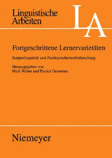 Cover of Fortgeschrittene Lernervarietäten