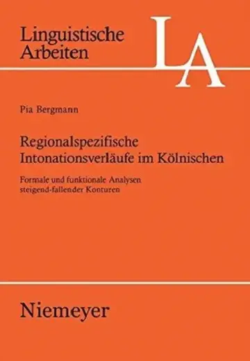 Cover of Regionalspezifische Intonationsverläufe im Kölnischen