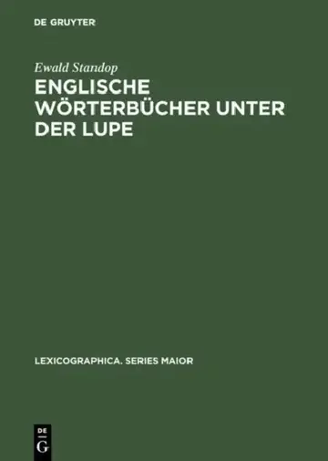Cover of Englische Wörterbücher unter der Lupe