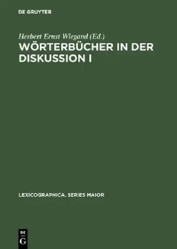 Cover of Wörterbücher in der Diskussion I