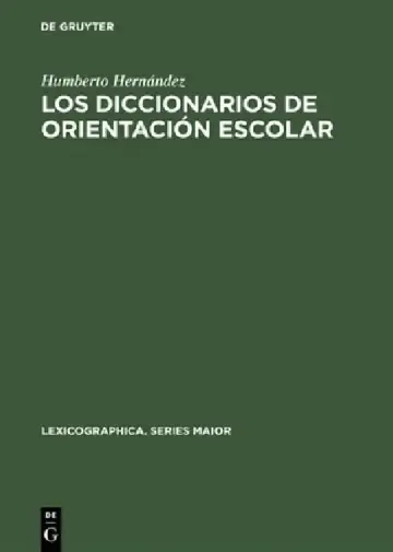 Cover of Los diccionarios de orientación escolar